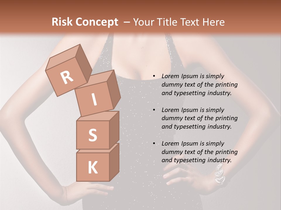 Girl Flirt Face PowerPoint Template