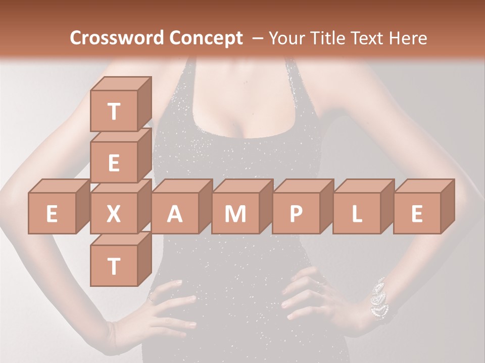 Girl Flirt Face PowerPoint Template