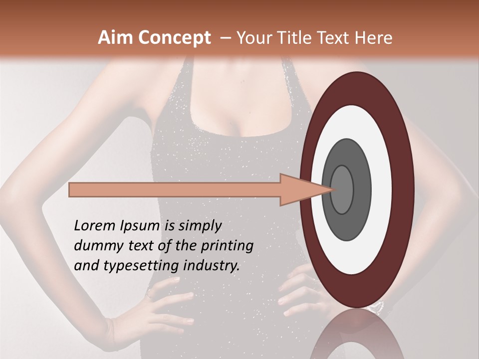 Girl Flirt Face PowerPoint Template