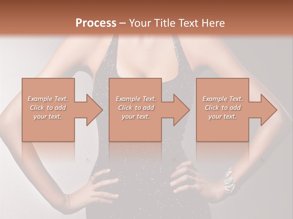 Girl Flirt Face PowerPoint Template
