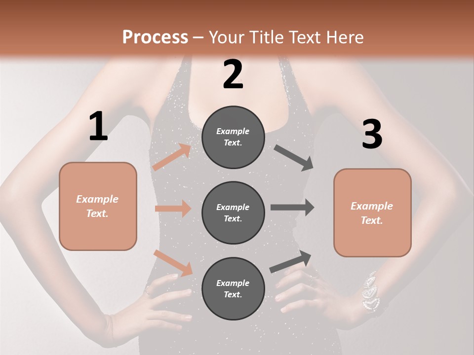 Girl Flirt Face PowerPoint Template