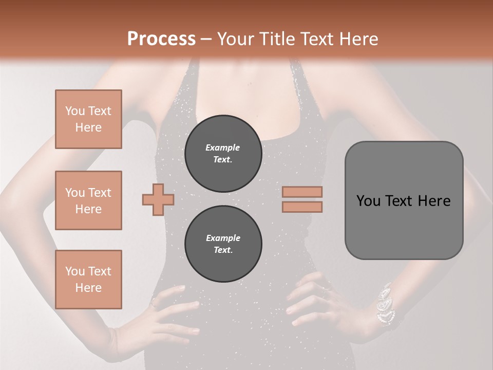 Girl Flirt Face PowerPoint Template