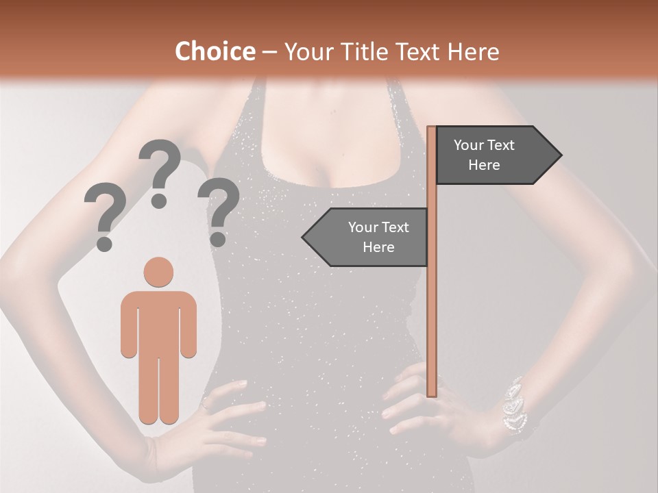 Girl Flirt Face PowerPoint Template