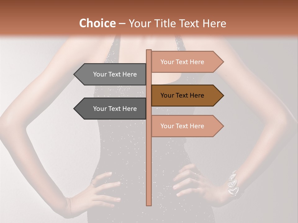 Girl Flirt Face PowerPoint Template