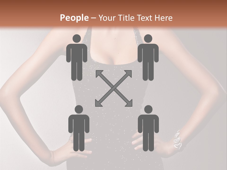 Girl Flirt Face PowerPoint Template