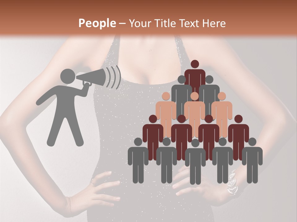 Girl Flirt Face PowerPoint Template