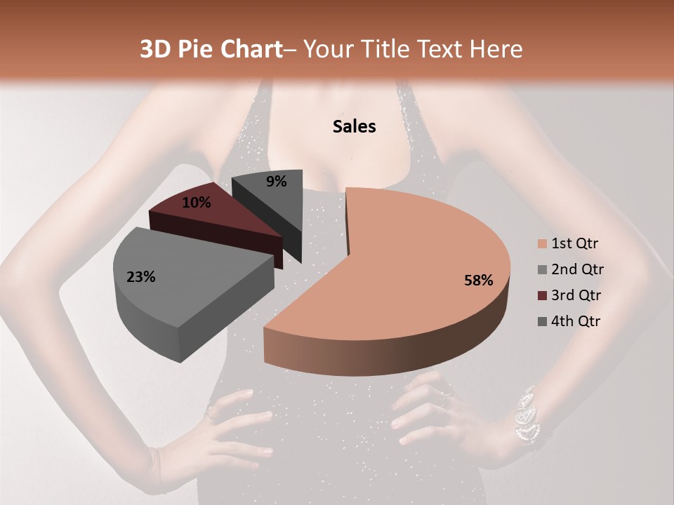 Girl Flirt Face PowerPoint Template