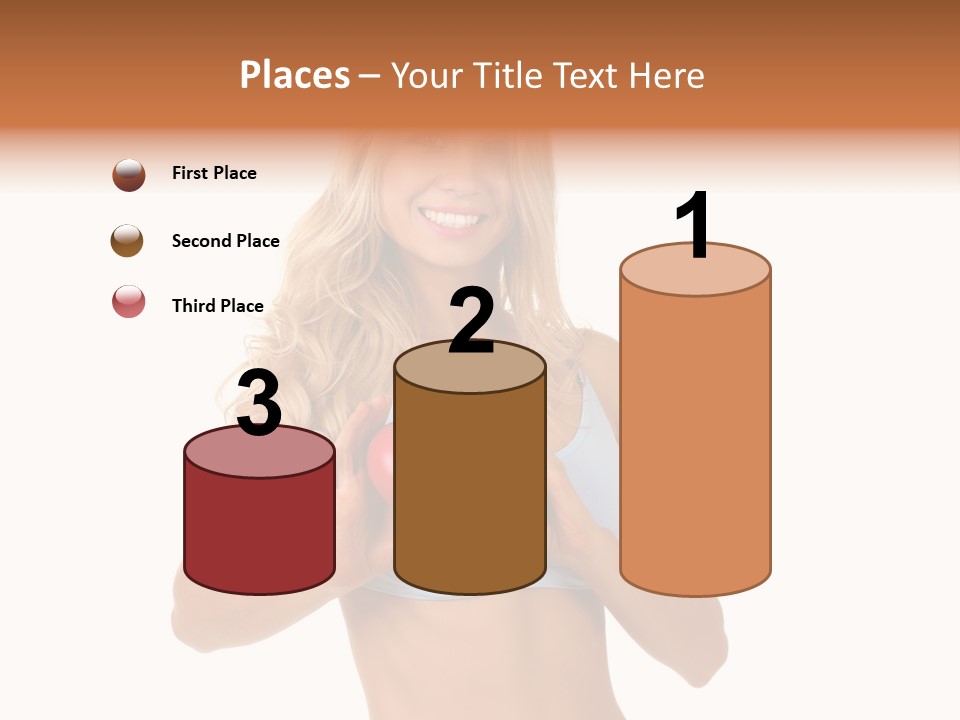 White Blonde Cute PowerPoint Template