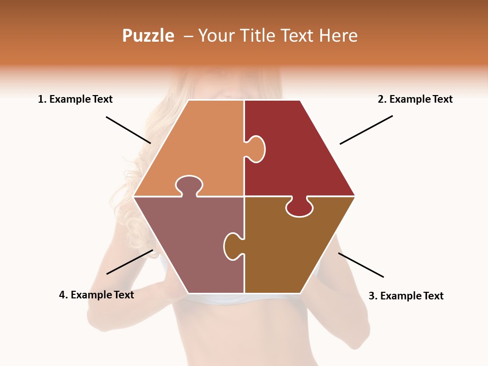 White Blonde Cute PowerPoint Template