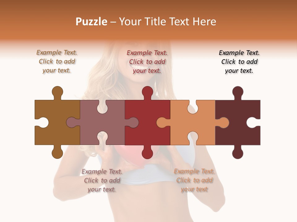 White Blonde Cute PowerPoint Template