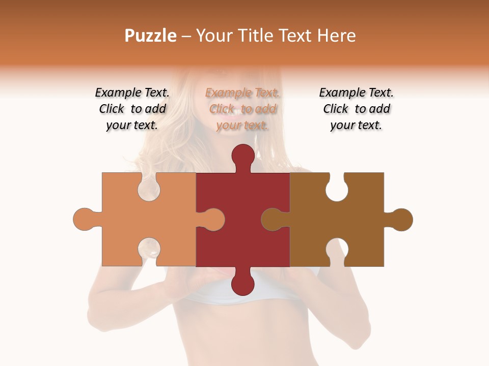 White Blonde Cute PowerPoint Template