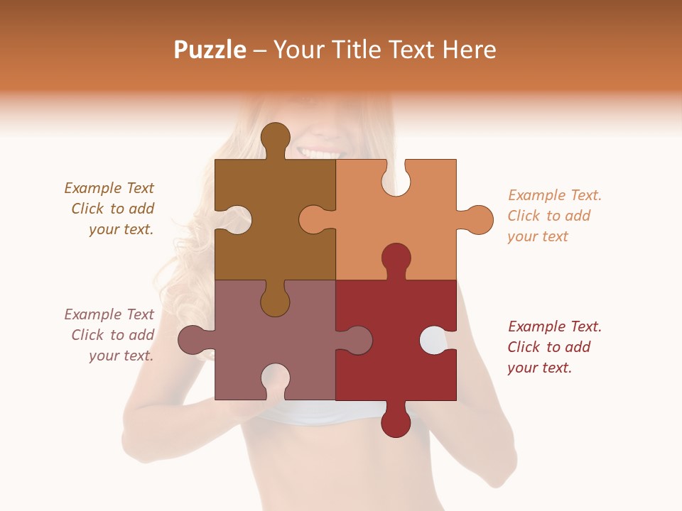 White Blonde Cute PowerPoint Template