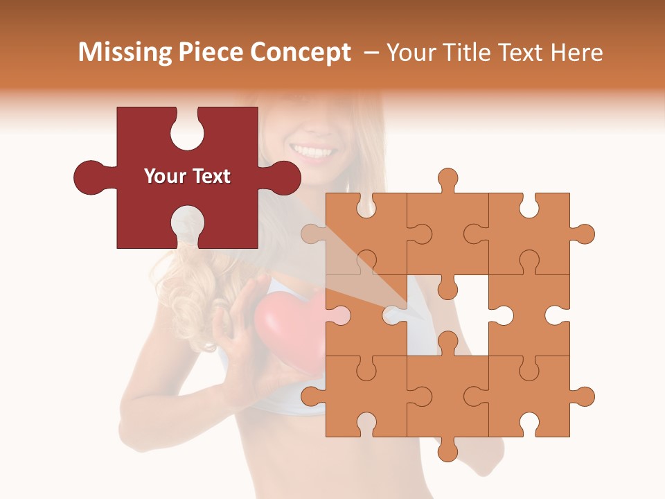 White Blonde Cute PowerPoint Template