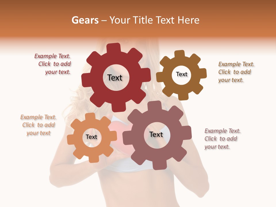 White Blonde Cute PowerPoint Template