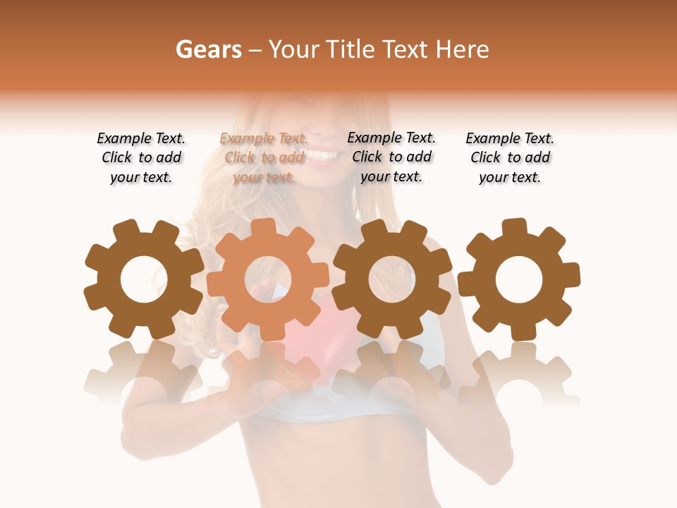 White Blonde Cute PowerPoint Template