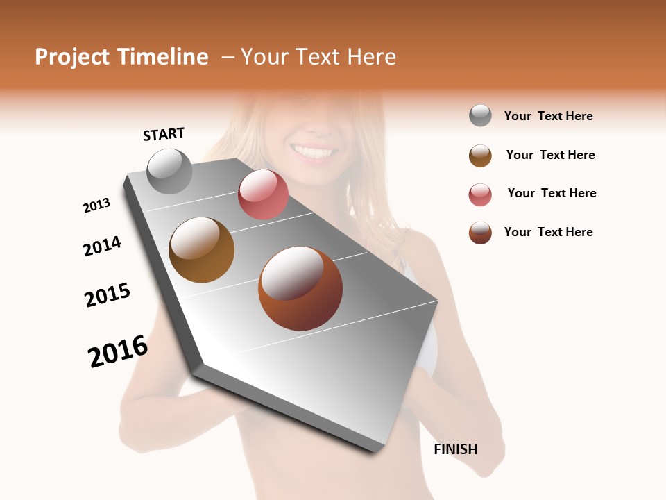 White Blonde Cute PowerPoint Template