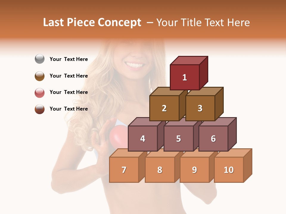 White Blonde Cute PowerPoint Template