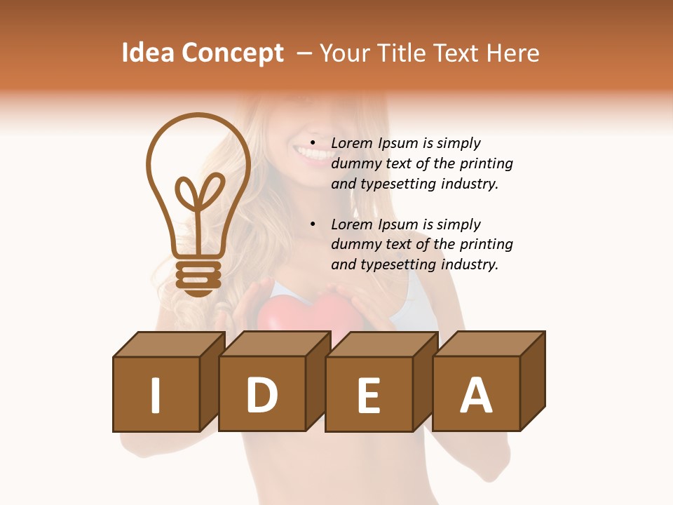 White Blonde Cute PowerPoint Template