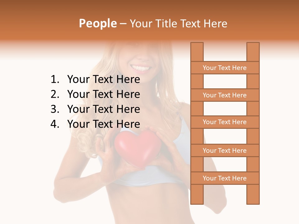 White Blonde Cute PowerPoint Template