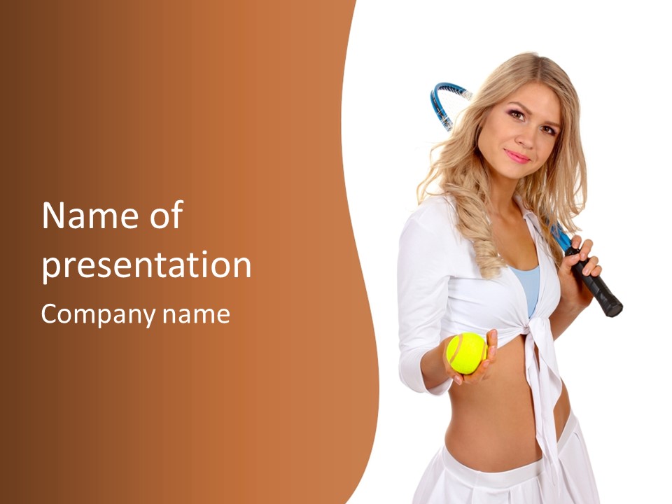 Sport Skirt White PowerPoint Template