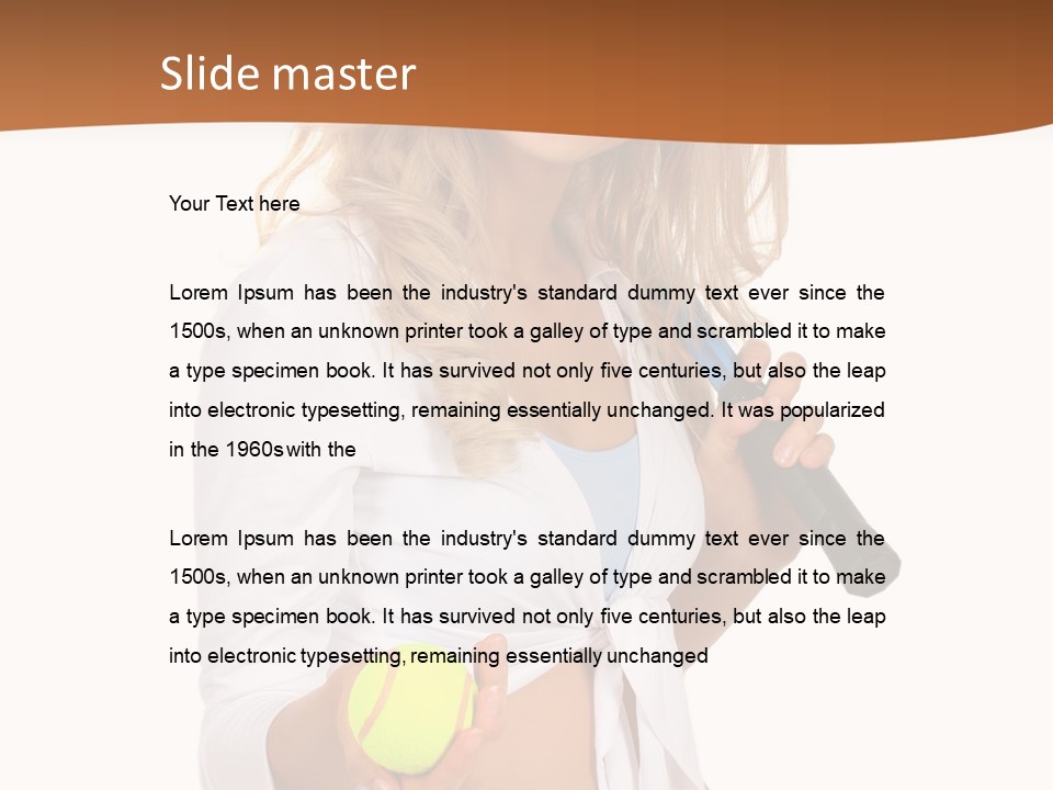 Sport Skirt White PowerPoint Template