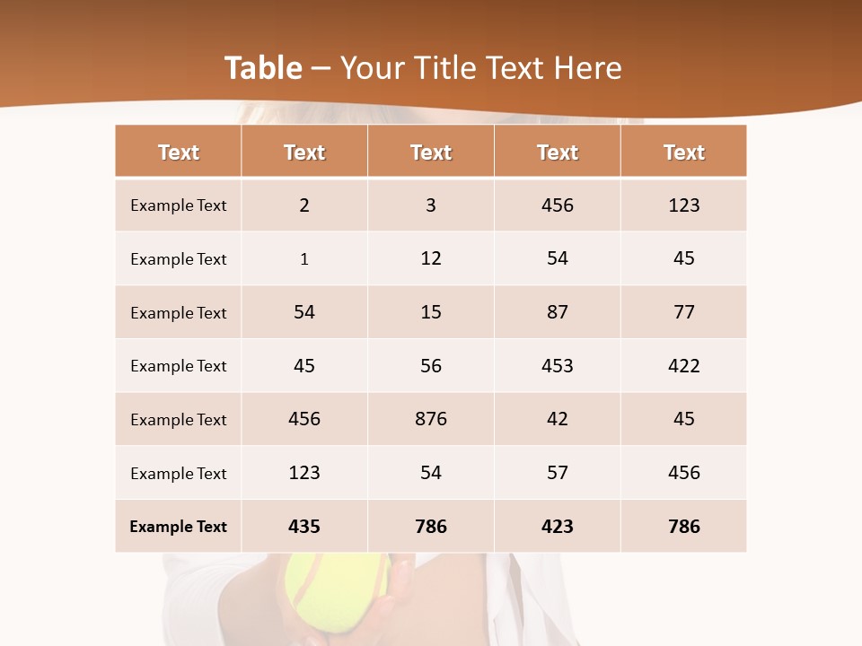 Sport Skirt White PowerPoint Template