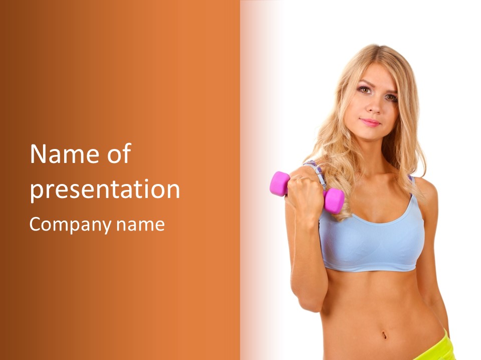 Woman Cauca Ian Exerci E PowerPoint Template