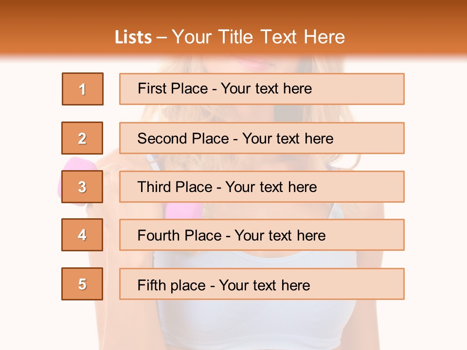 Woman Cauca Ian Exerci E PowerPoint Template