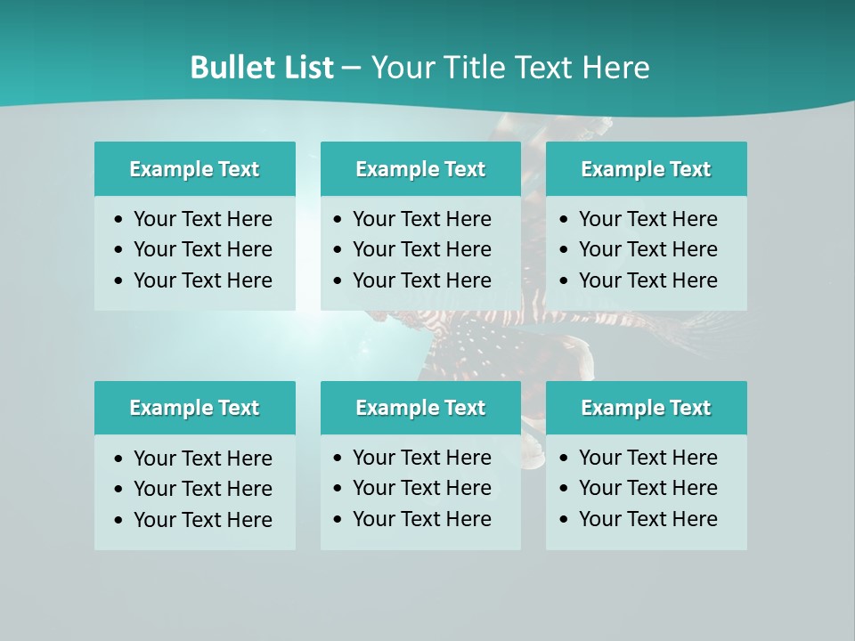 Underwater Blue Colour PowerPoint Template