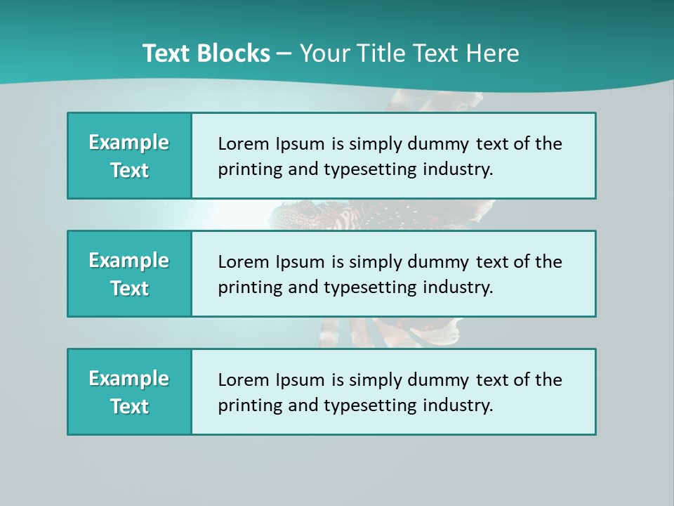 Underwater Blue Colour PowerPoint Template
