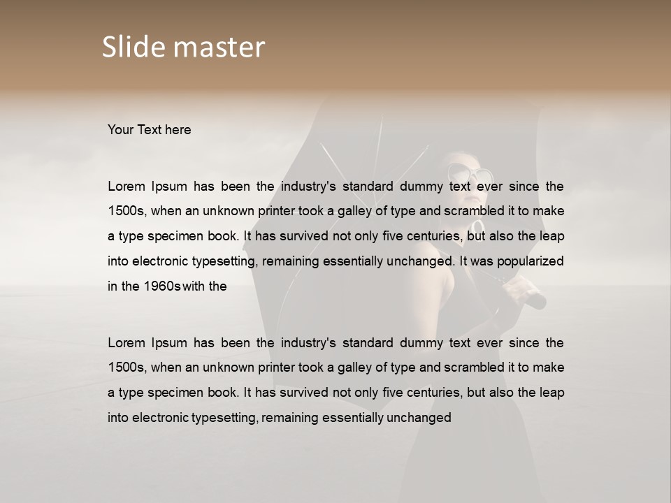 Woman Outdoor Cry PowerPoint Template