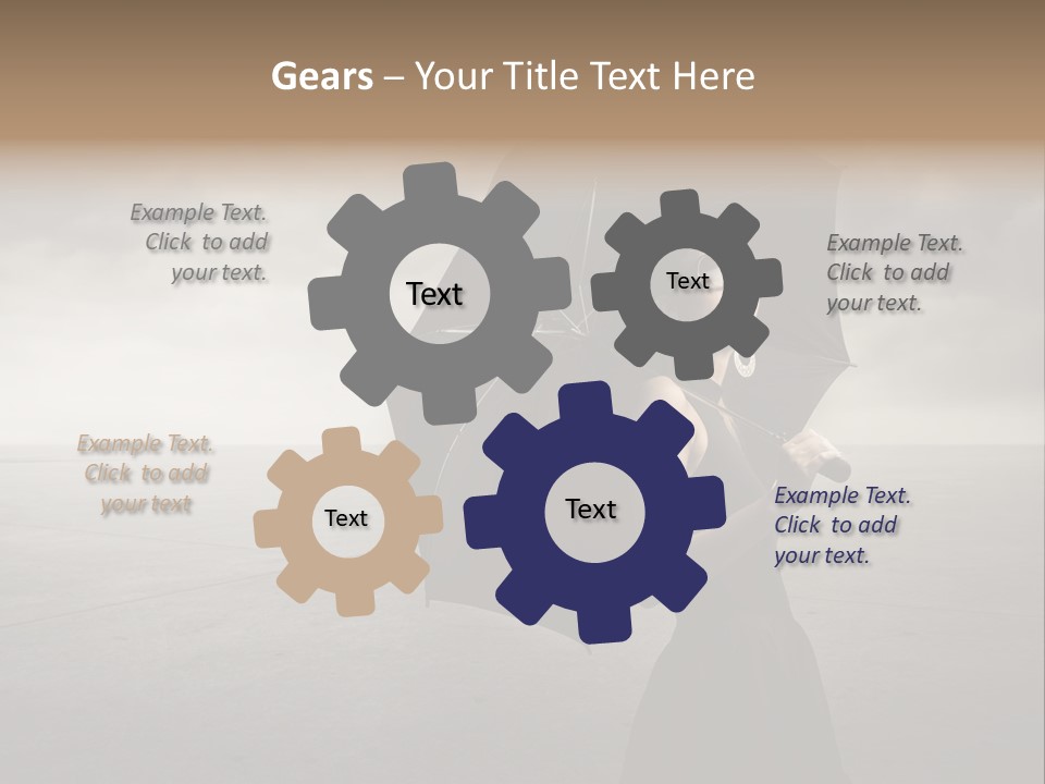 Woman Outdoor Cry PowerPoint Template