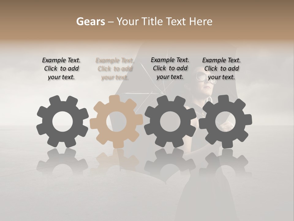 Woman Outdoor Cry PowerPoint Template