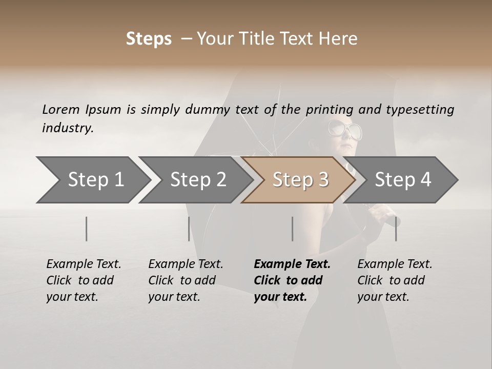Woman Outdoor Cry PowerPoint Template
