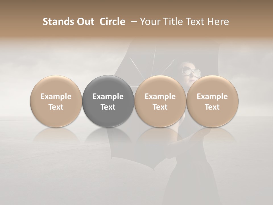 Woman Outdoor Cry PowerPoint Template