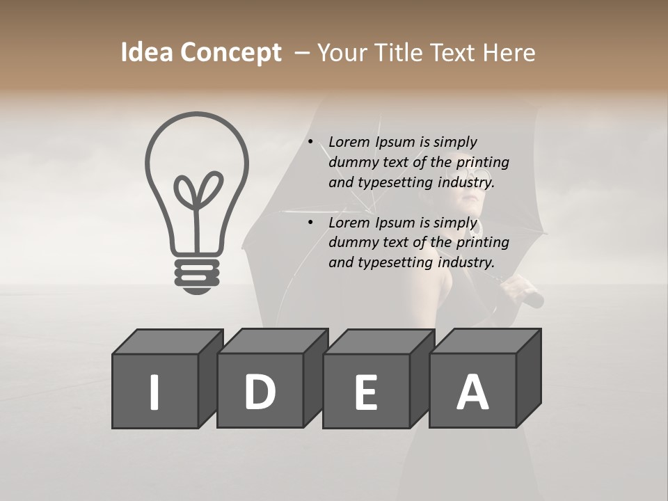 Woman Outdoor Cry PowerPoint Template