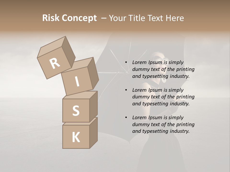 Woman Outdoor Cry PowerPoint Template