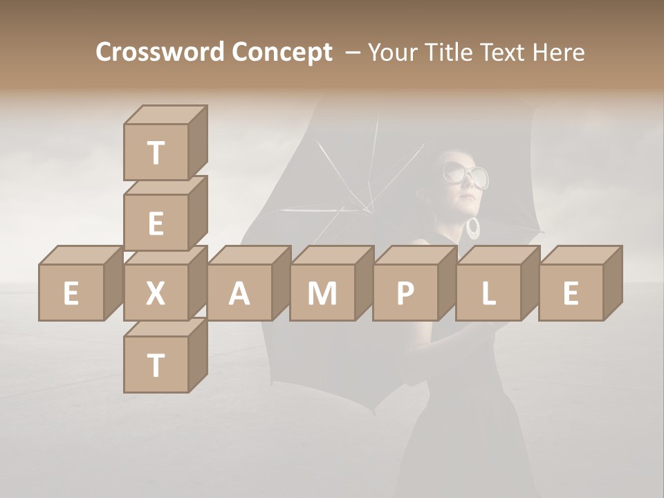 Woman Outdoor Cry PowerPoint Template