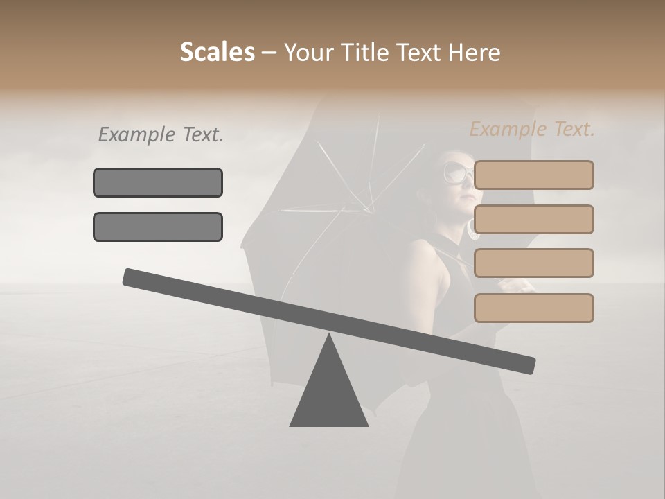 Woman Outdoor Cry PowerPoint Template