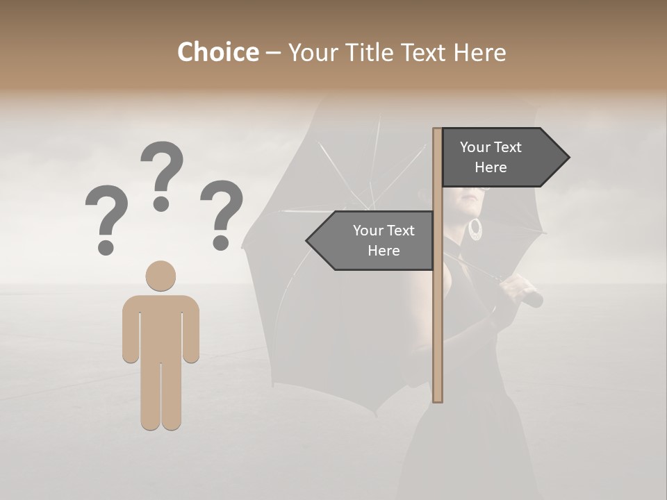 Woman Outdoor Cry PowerPoint Template