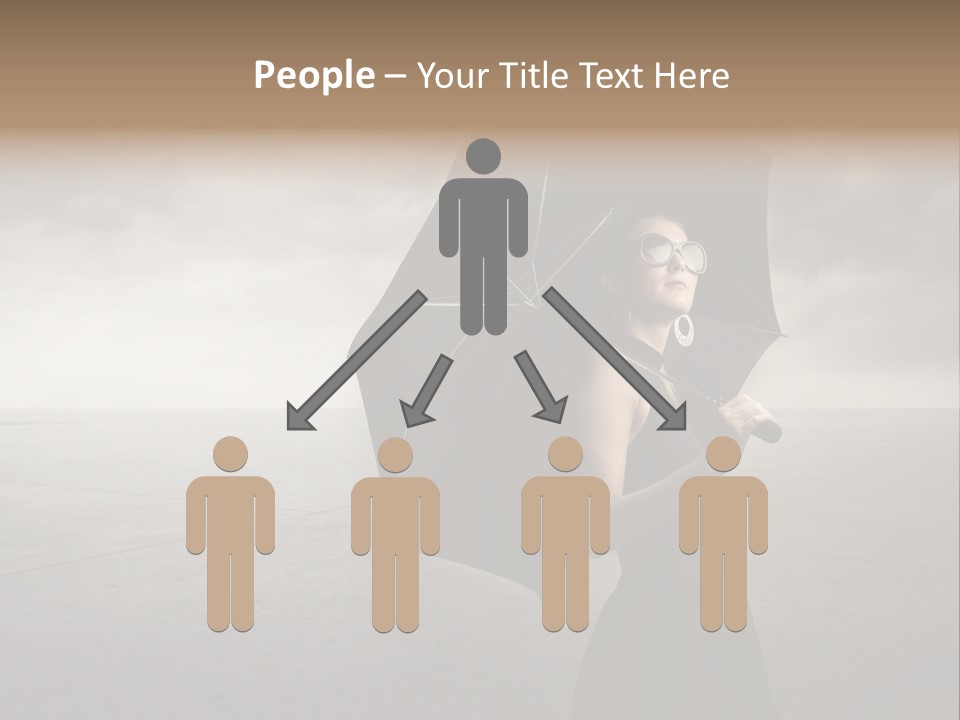 Woman Outdoor Cry PowerPoint Template