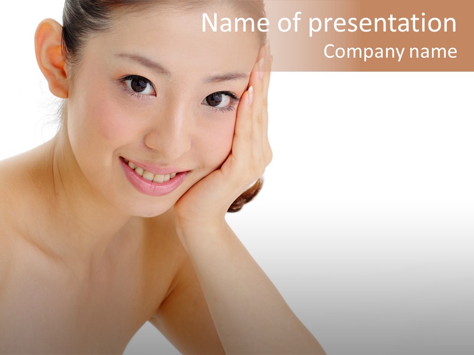 Woman Isolated Cute PowerPoint Template