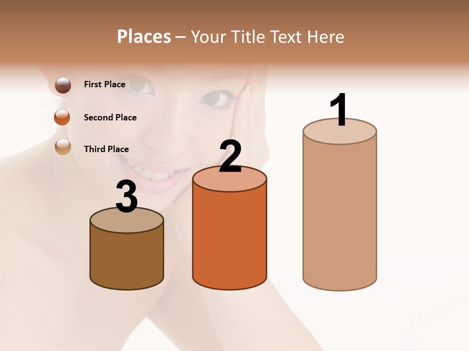 Woman Isolated Cute PowerPoint Template