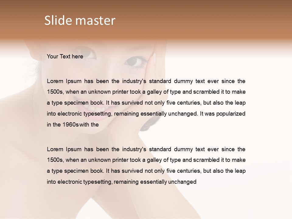 Woman Isolated Cute PowerPoint Template