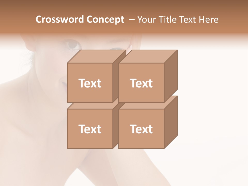 Woman Isolated Cute PowerPoint Template
