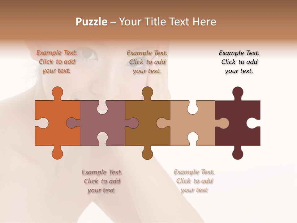 Woman Isolated Cute PowerPoint Template