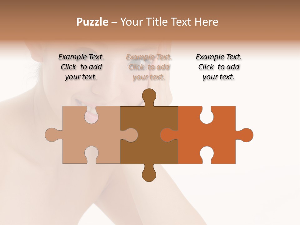 Woman Isolated Cute PowerPoint Template