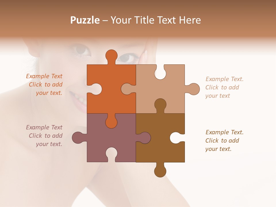 Woman Isolated Cute PowerPoint Template