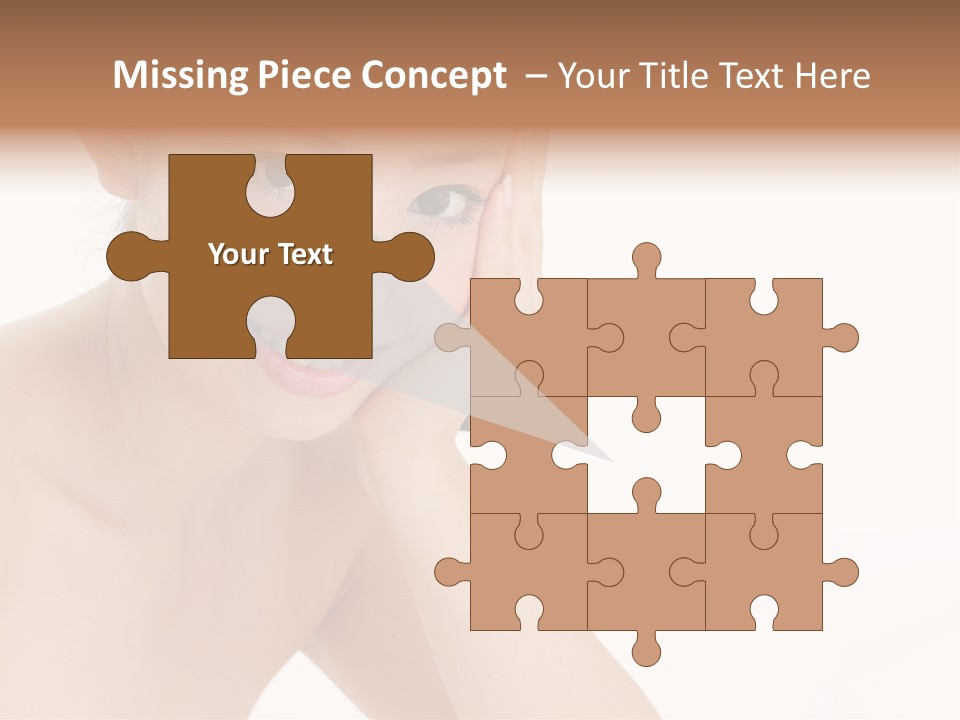 Woman Isolated Cute PowerPoint Template