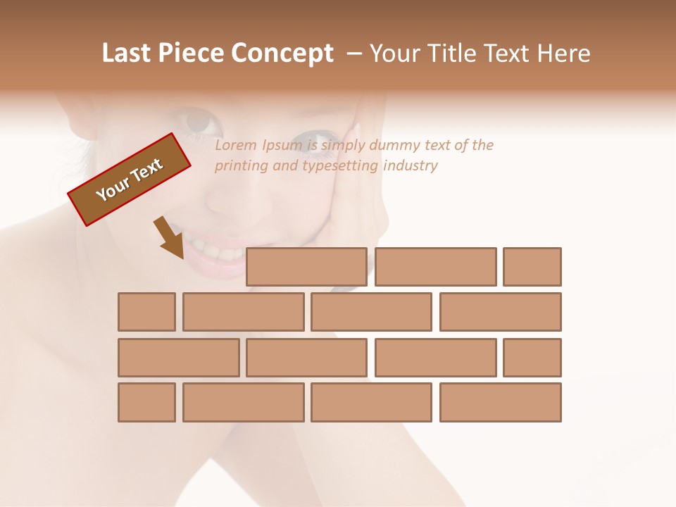Woman Isolated Cute PowerPoint Template